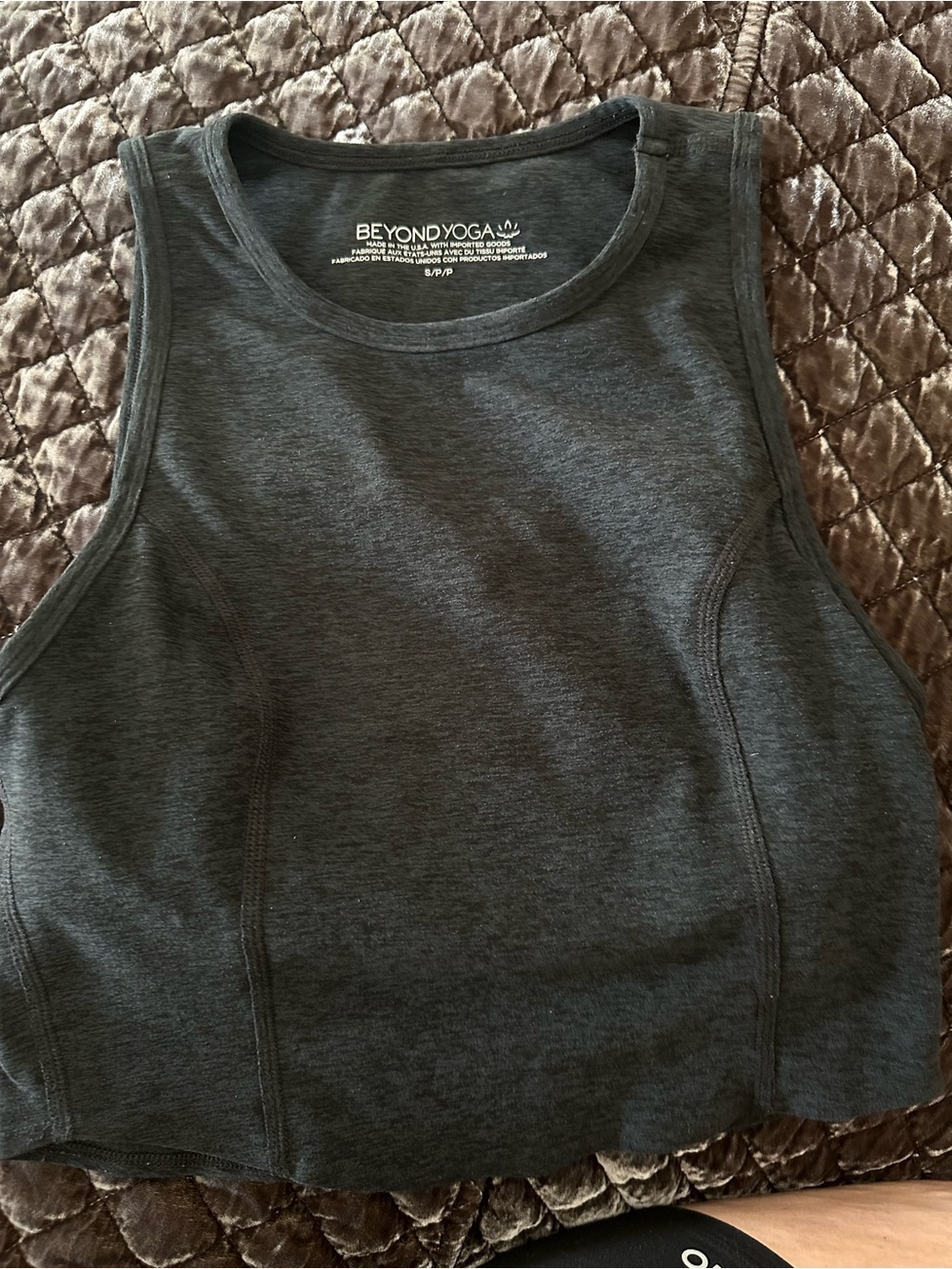 Beyond Yoga Spacedye black sports bra